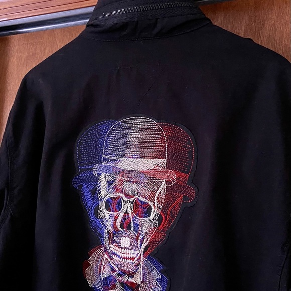 Levi's Motor Head Black Biker Jacket XL military style - Picture 6 of 9